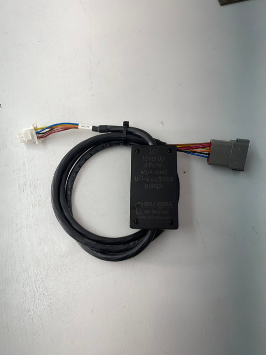 level up motor home Rescue Tech adapter (grey plug at the hydraulic pump)