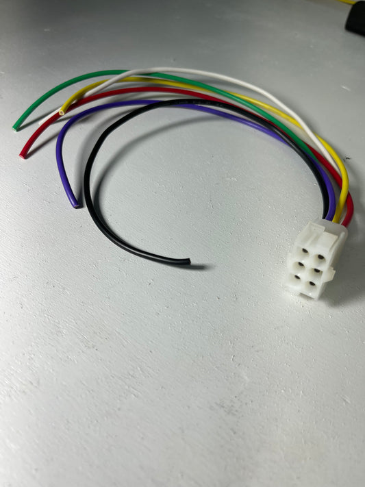 6 circuit Female contacts 14awg pigtail