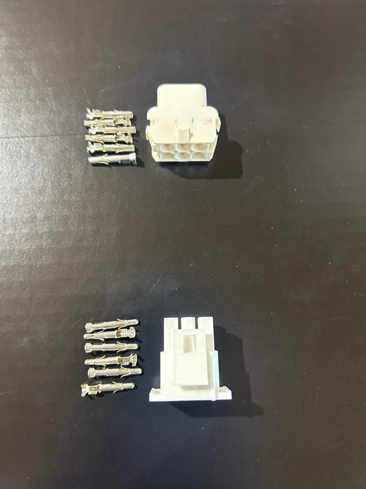 Dometic style 6 circuit male/female connector with pins and sockets
