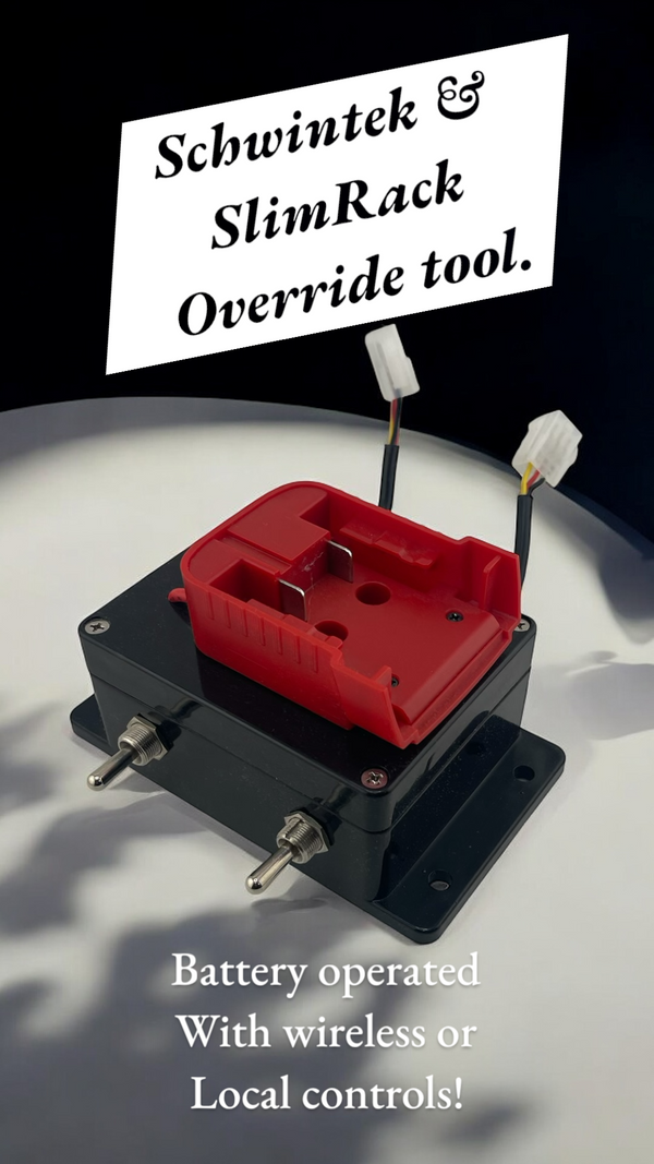 Portable Schwintek/slimRack override tool (view 1) – SkillAbove RV Tech Tools